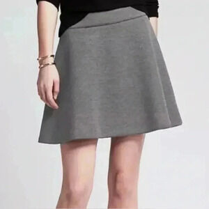 Woman BANANA REPUBLIC gray Double Face Thick Full Skirt Petite 2 2p EUC
